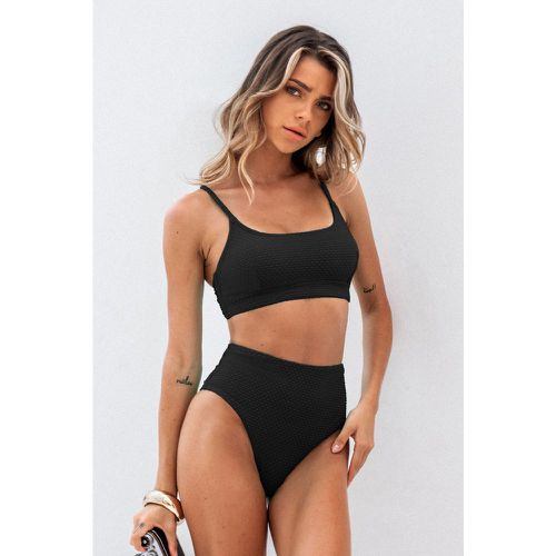 Bikini taille haute à col scoop texturé - CUPSHE - Modalova