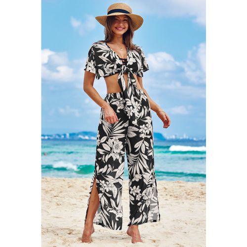 Haut cover up ouvert sur le devant tropical - CUPSHE - Modalova