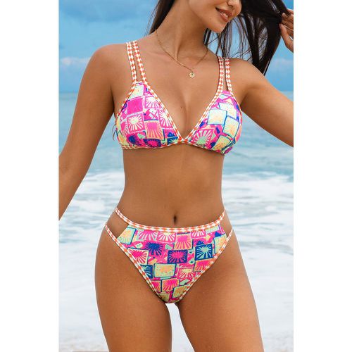 Bikini en patchwork et bas effronté à découpes - CUPSHE - Modalova