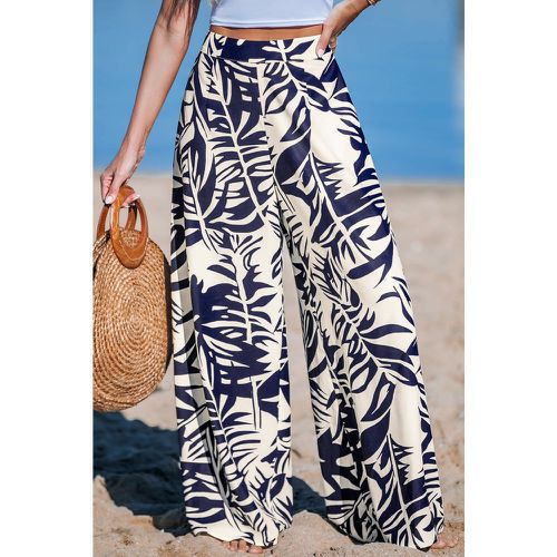 Pantalon floral tropical à jambe large - CUPSHE - Modalova