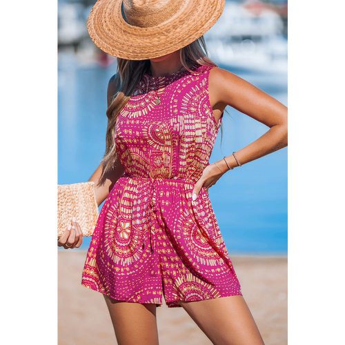 Combishort sans manches à jambes droites boho - CUPSHE - Modalova