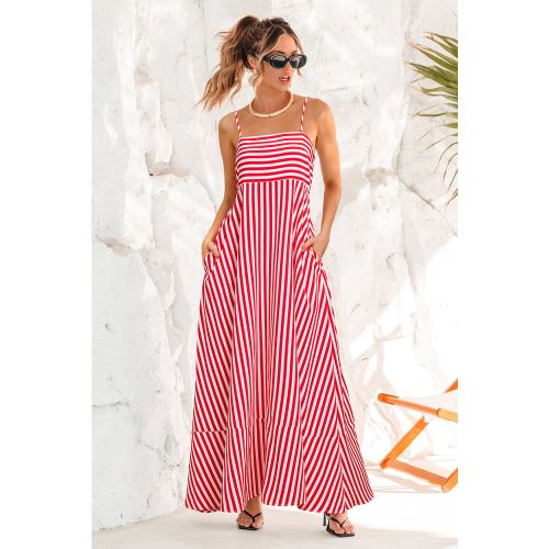 Robe longue à rayures sans manches - CUPSHE - Modalova
