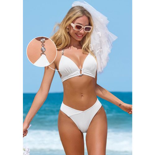 Bikini blanc avec bonnets moulés - CUPSHE - Modalova