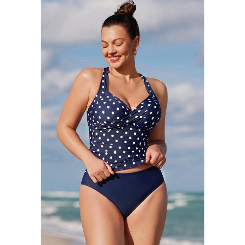 Tankini DD+ à pois col diamant - CUPSHE - Modalova