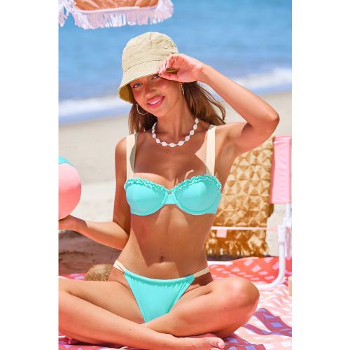 Bikini aqua bretelles larges - CUPSHE - Modalova