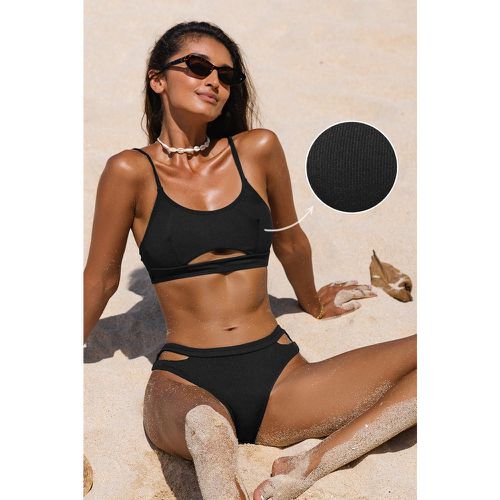 Bikini onyx à col scoop et découpes et hipster - CUPSHE - Modalova