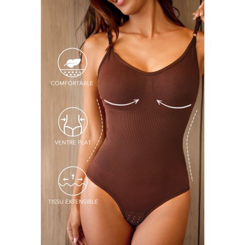 Body gainant ventre plat marron - CUPSHE - Modalova