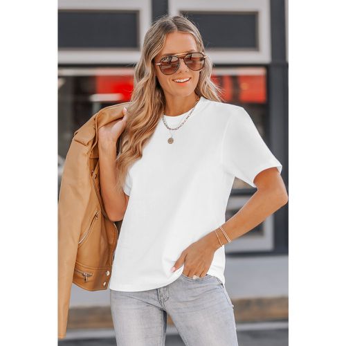 T-shirt classique en pur coton avec manches courtes - CUPSHE - Modalova