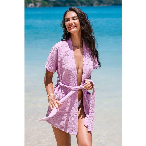 Kimono cover up ouvert sur le devant tropical - CUPSHE - Modalova