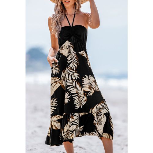 Robe midi ruchée à imprimé tropical - CUPSHE - Modalova