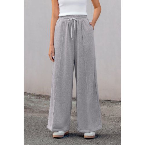 Pantalon avec cordon à la taille et à jambes larges en jersey - CUPSHE - Modalova