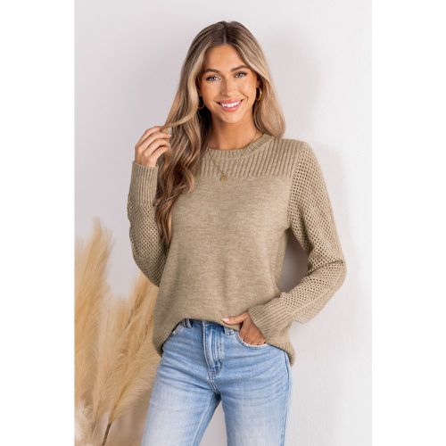 Pull à col rond et manches longues en tricot - CUPSHE - Modalova