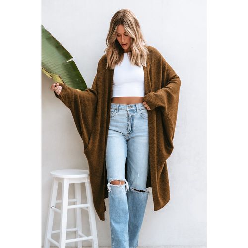 Cardigan ouvert sur le devant à manches dolman tan - CUPSHE - Modalova