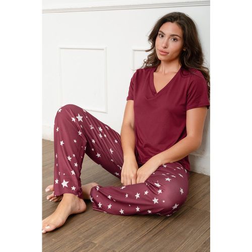 Ensemble de pyjama avec manches courtes et pantalon à étoiles - CUPSHE - Modalova