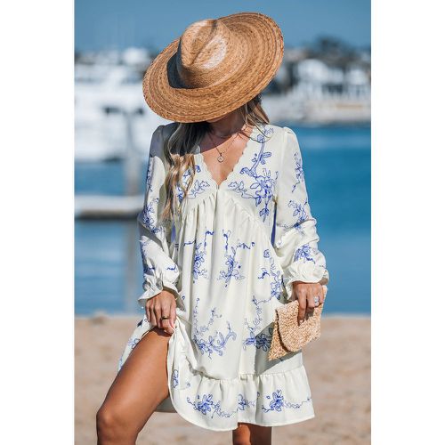 Robe courte à volants orchidée boho - CUPSHE - Modalova