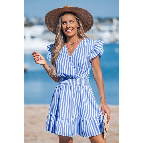 Robe courte à rayures bleue - CUPSHE - Modalova