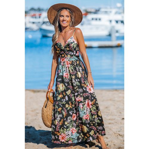 Robe longue avec trou de serrure et fleurs tropicales - CUPSHE - Modalova