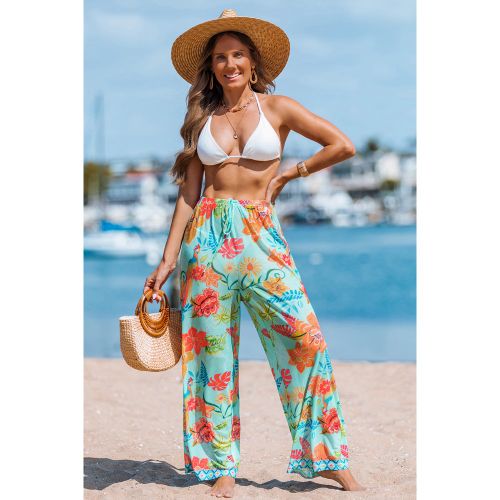 Pantalon cover up floral jambe droite - CUPSHE - Modalova