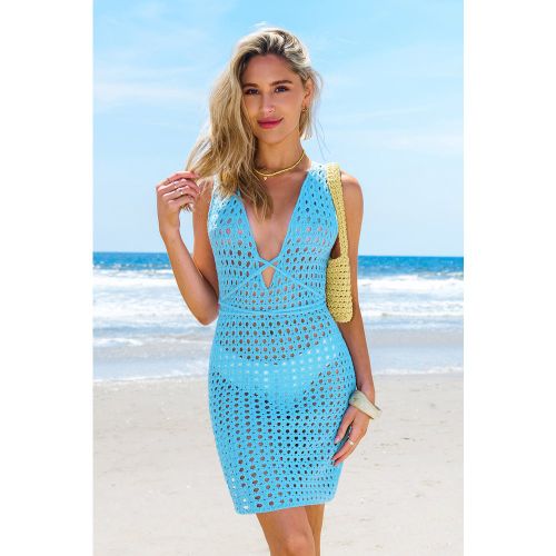 Robe cover up bleue sans manches - CUPSHE - Modalova