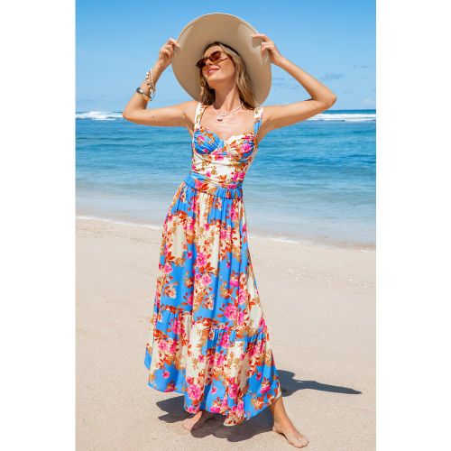 Paréo cover up floral taille élastique - CUPSHE - Modalova