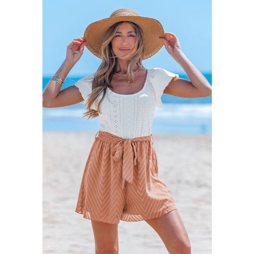 Combishort bicolore manches courtes - CUPSHE - Modalova