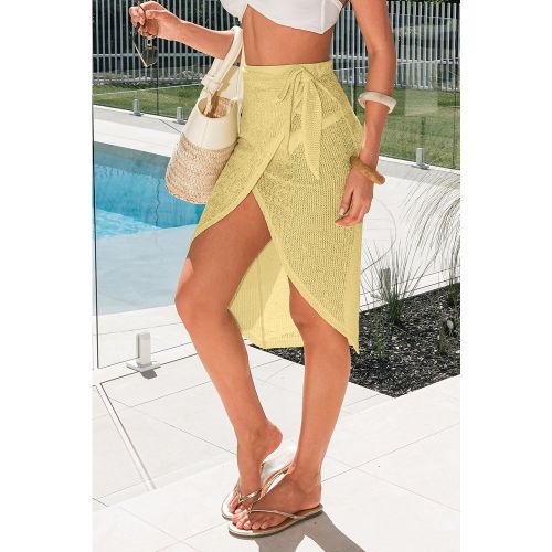Paréo cover up jaune ourlet asymétrique - CUPSHE - Modalova