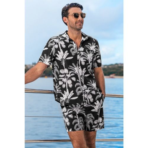 Chemise à imprimé tropical et col classique - CUPSHE - Modalova