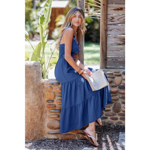 Robe longue sans manches à smocks - CUPSHE - Modalova