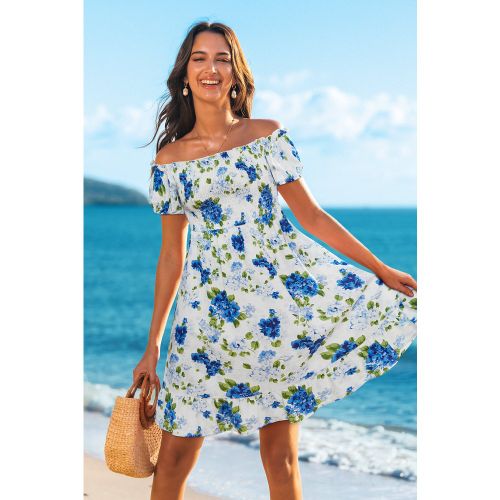 Robe florale à épaule dénudée - CUPSHE - Modalova