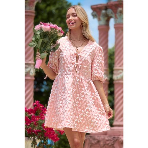 Robe courte florale à nouer sur le devant - CUPSHE - Modalova