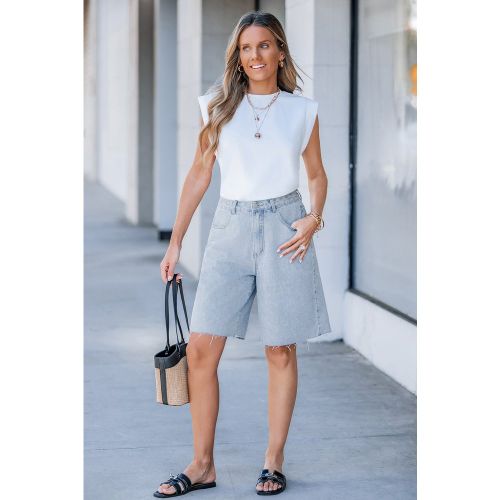 Short denim à taille haute - CUPSHE - Modalova