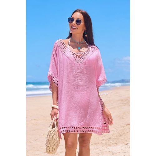 Robe cover up courte tissée garniture en tricot - CUPSHE - Modalova