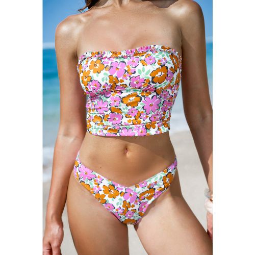 Tankini floral col droit et bas échancré - CUPSHE - Modalova