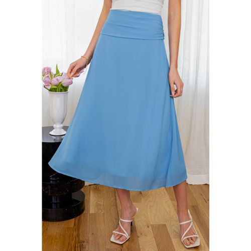 Jupe bleue taille froncée - CUPSHE - Modalova
