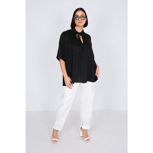 Blouse unie effet satiné - JEAN-MARC PHILIPPE - Modalova