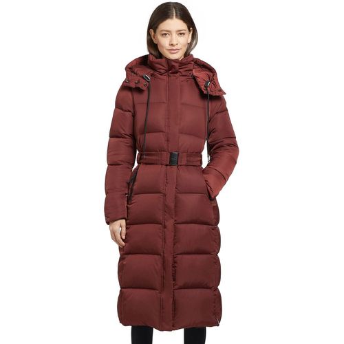 Manteau avec capuche amovible et ceinture en tissu HAZELLE - KHUJO - Modalova