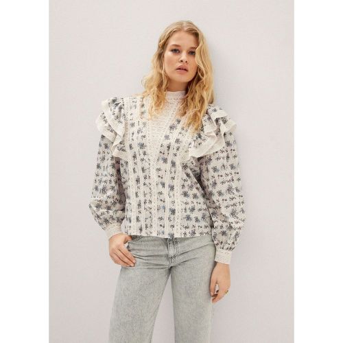 Blouse brodée volants - Mango - Modalova