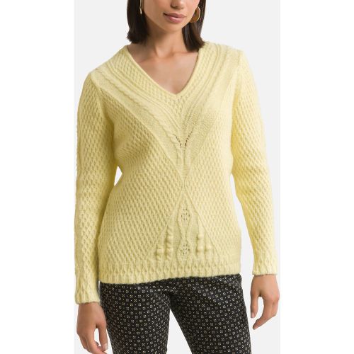 Pull col V en grosse maille fantaisie - Anne weyburn - Modalova