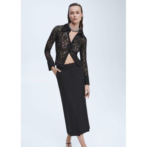 Jupe crayon en laine - Mango - Modalova