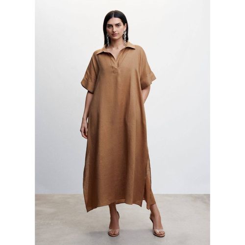 Robe chemisier lin - Mango - Modalova
