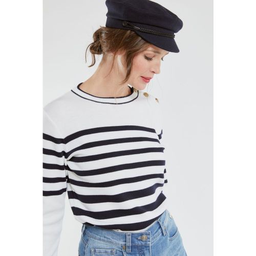 Pull marin rayé en laine avec détails boutons - ARMOR-LUX - Modalova