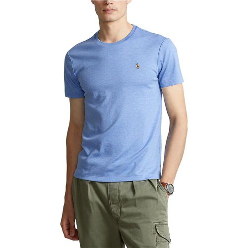 T-shirt col rond droit en interlock - Polo Ralph Lauren - Modalova