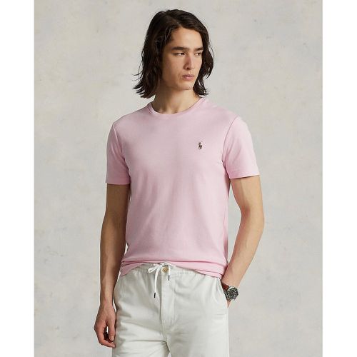 T-shirt col rond droit en interlock - Polo Ralph Lauren - Modalova