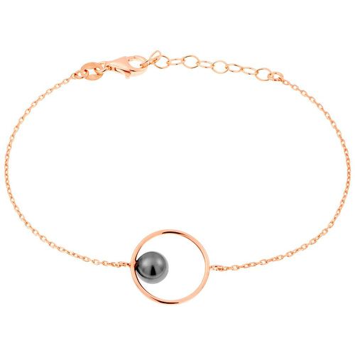 Bracelet en argent 925 et perle synthétique - PERLE DE NUIT - Modalova