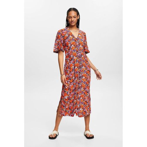 Robe longue, manches courtes, imprimée - Esprit - Modalova