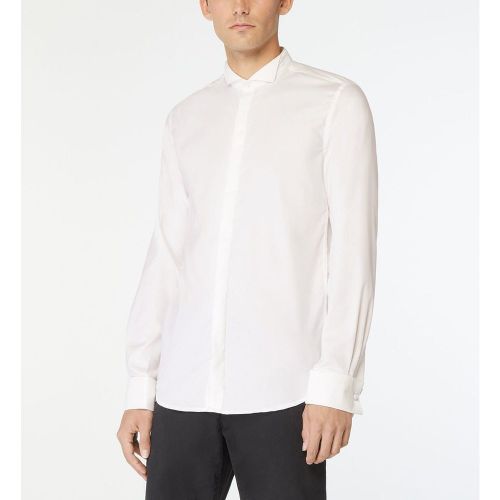 Chemise Slim Coton Piqué - GALERIES LAFAYETTE - Modalova