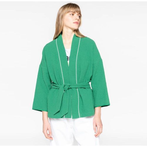 Veste coton kimono ceinturé VIVONNE - TRENCH AND COAT - Modalova