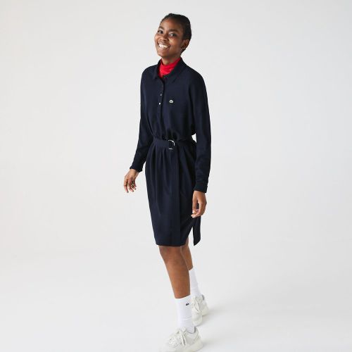 Robe polo manches longues, ceinture - Lacoste - Modalova