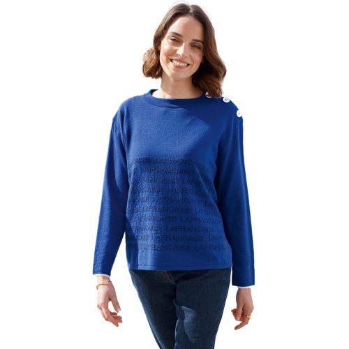 Pull jacquard AGON B.SOLFIN - Fabriqué en France - 93%LAINE 5% / VISCOSE 1%POLYAMIDE / 1% FIBRE METALLISEE - B. SOLFIN - Modalova