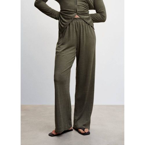 Pantalon wideleg 100 % lin - Mango - Modalova